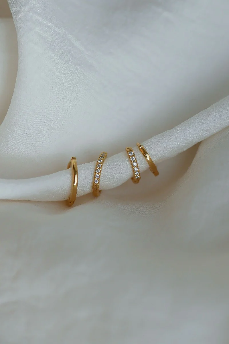 Hoops, Petite Flora 8 mm | 925S/GP/M | Øreringe fra Enamel - Image 3