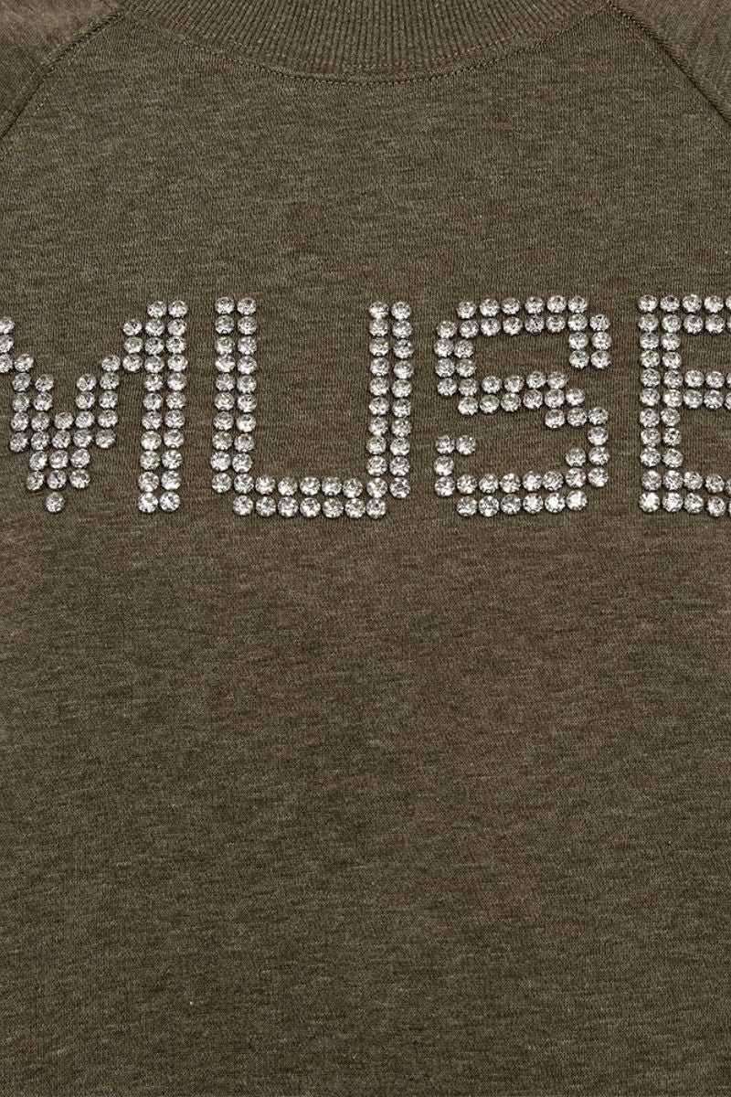 Ida Sweatshirt 204243 | Military Olive Mel. | Jakke fra Copenhagen Muse - Image 2