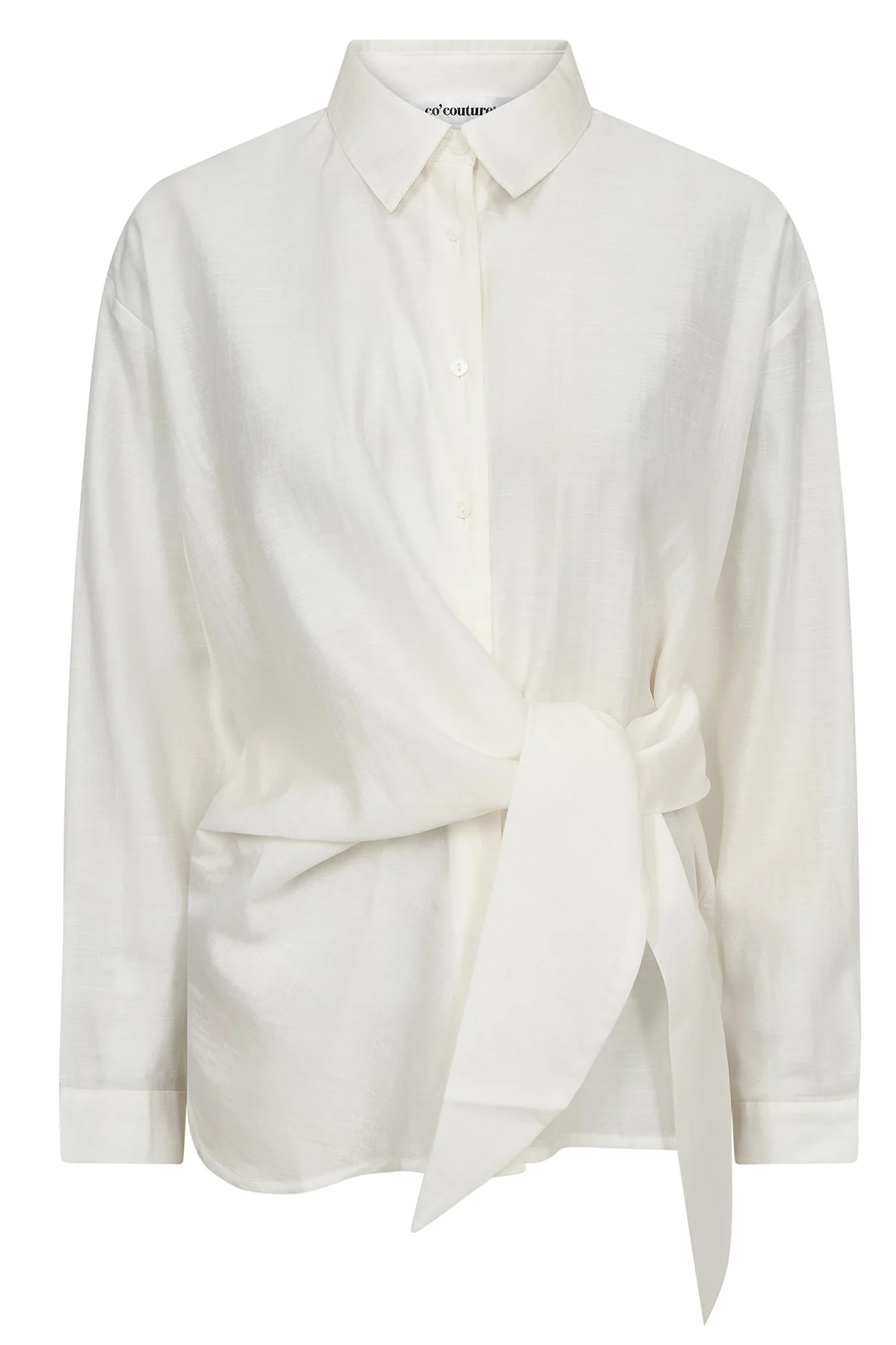 Idina Tie Shirt 35990 | Off white | Bluse fra Co'couture - Image 2