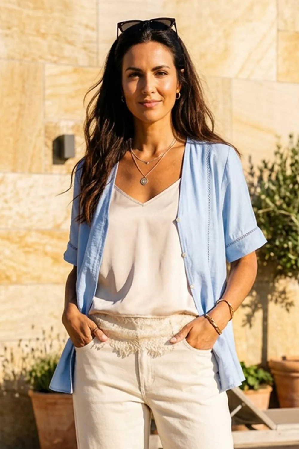 Idun Blouse | Blue | Bluse fra Prepair - Image 2