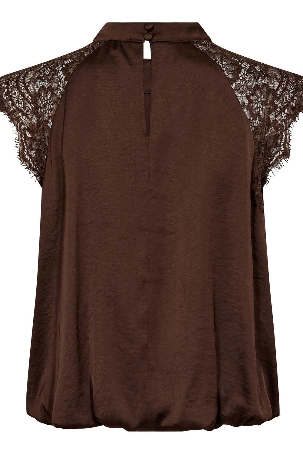 Idun Lace Ballon Top 45185 | Dark Brown | Top fra Co'couture - Image 3