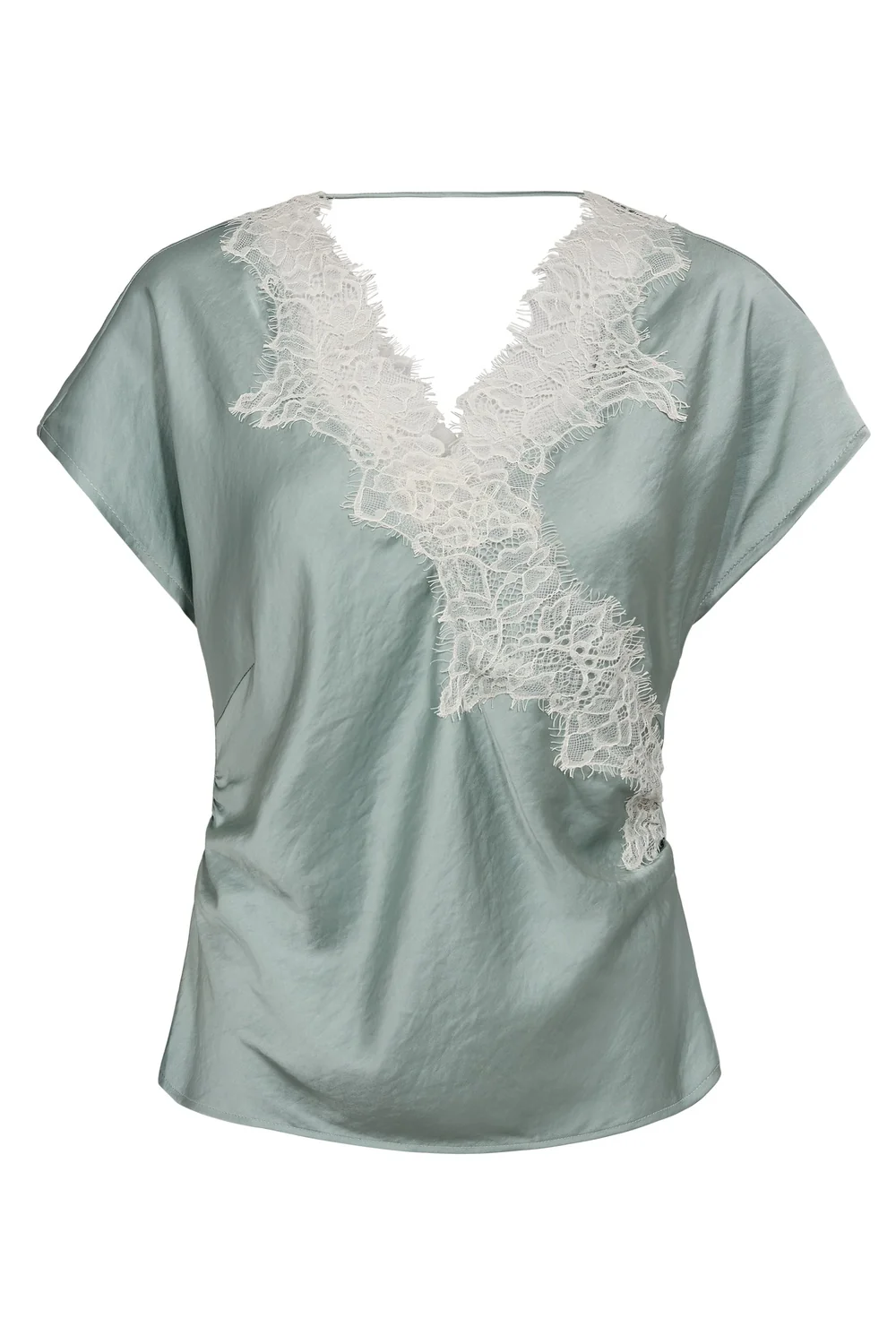 Iduncc Lace Ss Blouse | Mint | Skjorte fra Co'Couture
