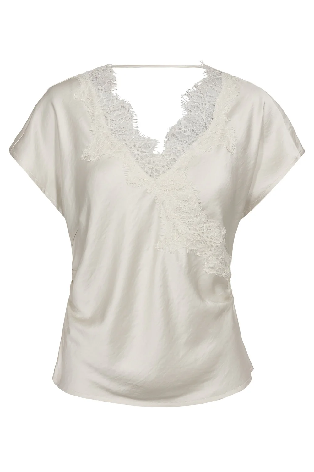 Iduncc Lace Ss Blouse | Off White | Skjorte fra Co'Couture - Image 3