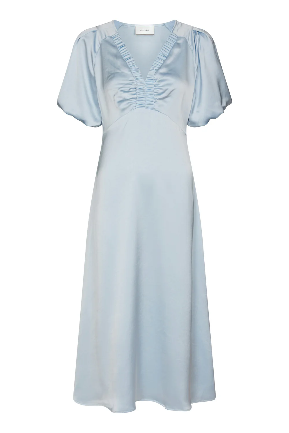 Illana Heavy Sateen Dress | Light Blue - Image 2
