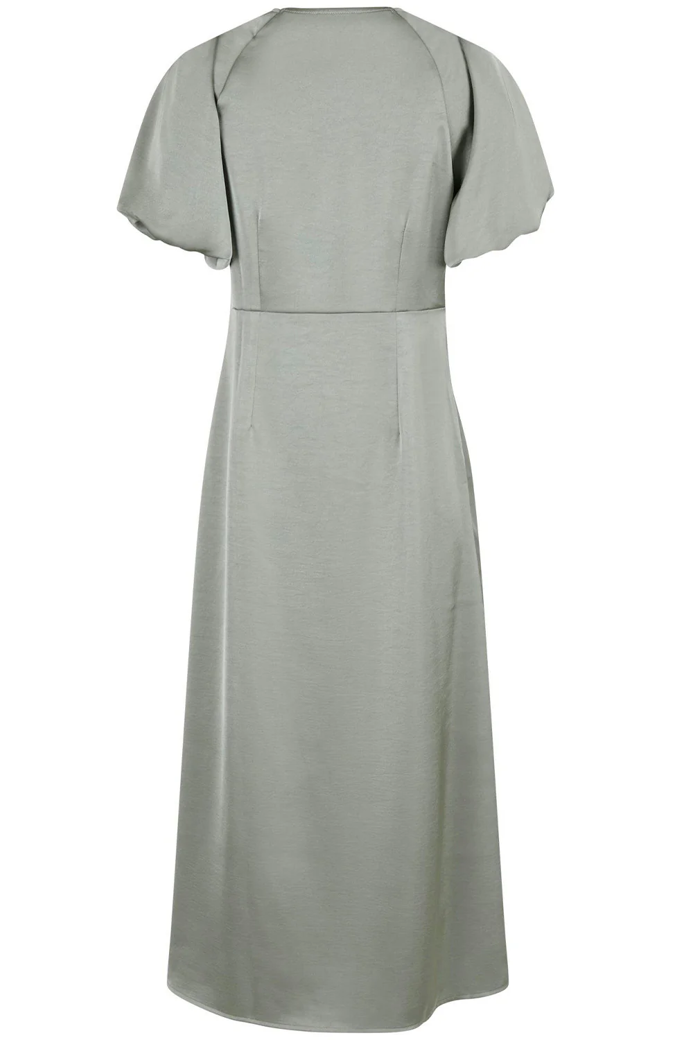 Illana Heavy Sateen Dress | Smoke Green | Kjole fra Neo Noir - Image 3