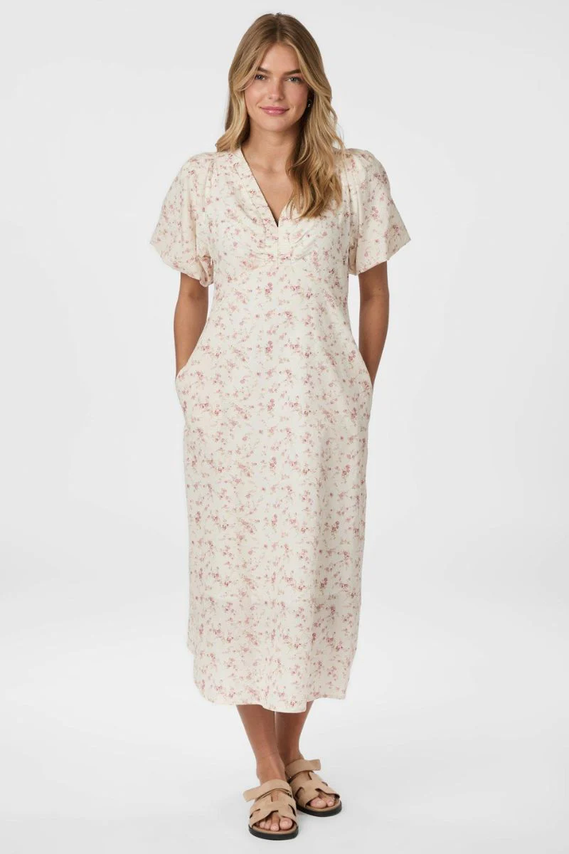 Illana Print Dress | Dusty Rose | Kjole fra Neo Noir - Image 2