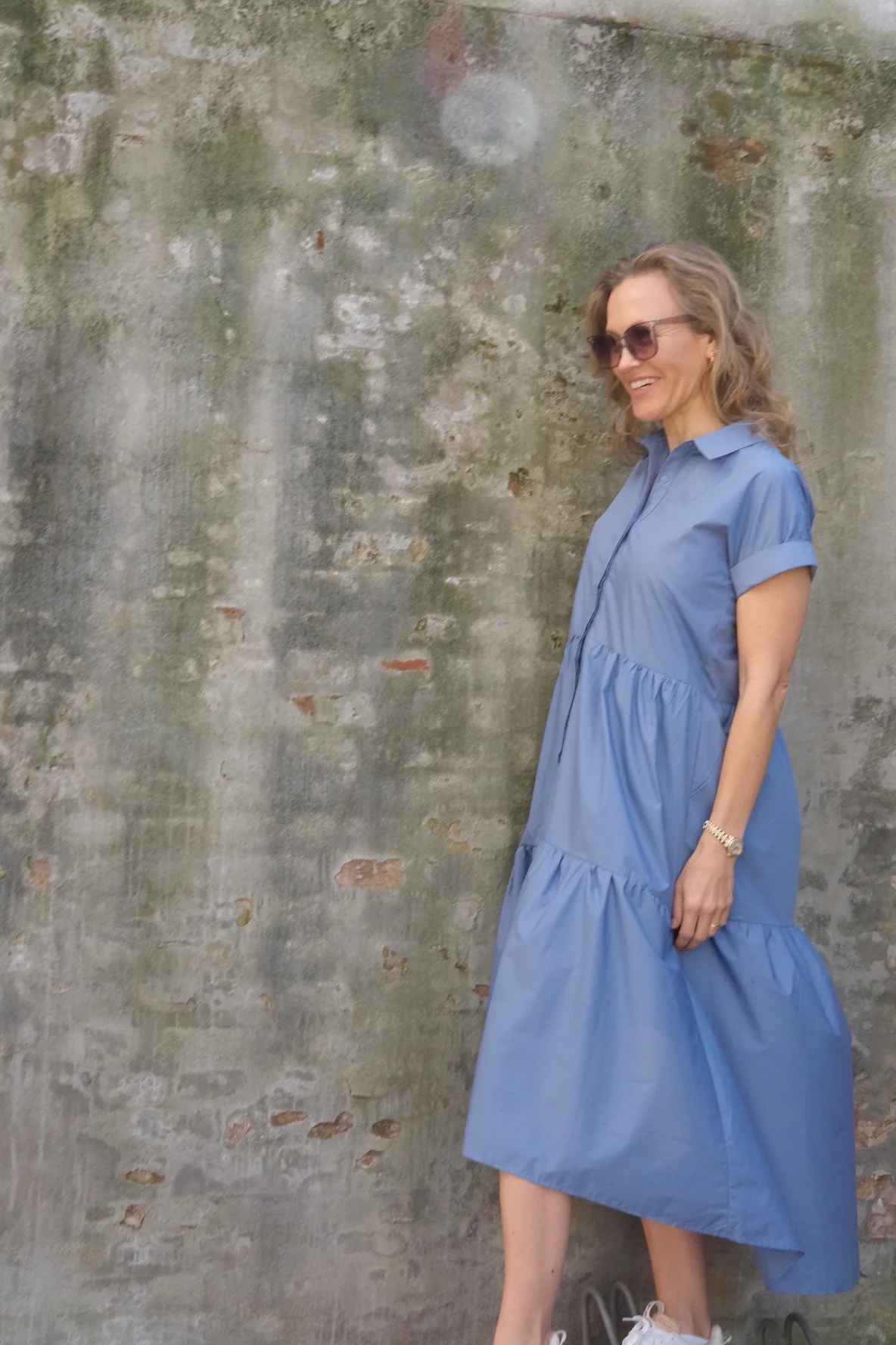 Ilona Shirt Dress | Blå | Kjole fra Liberté - Image 4