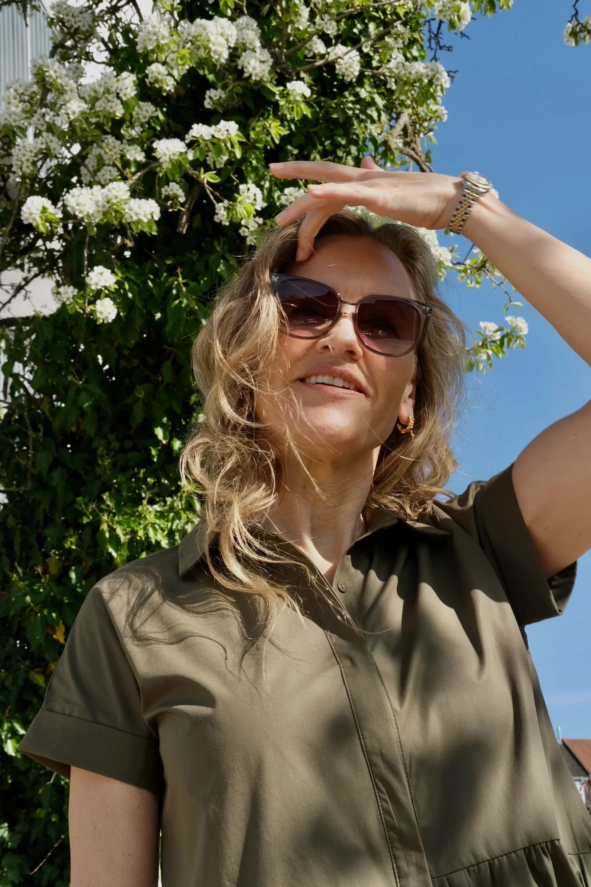 Ilona Shirt Dress | Dusty Army | Kjole fra Liberté - Image 3