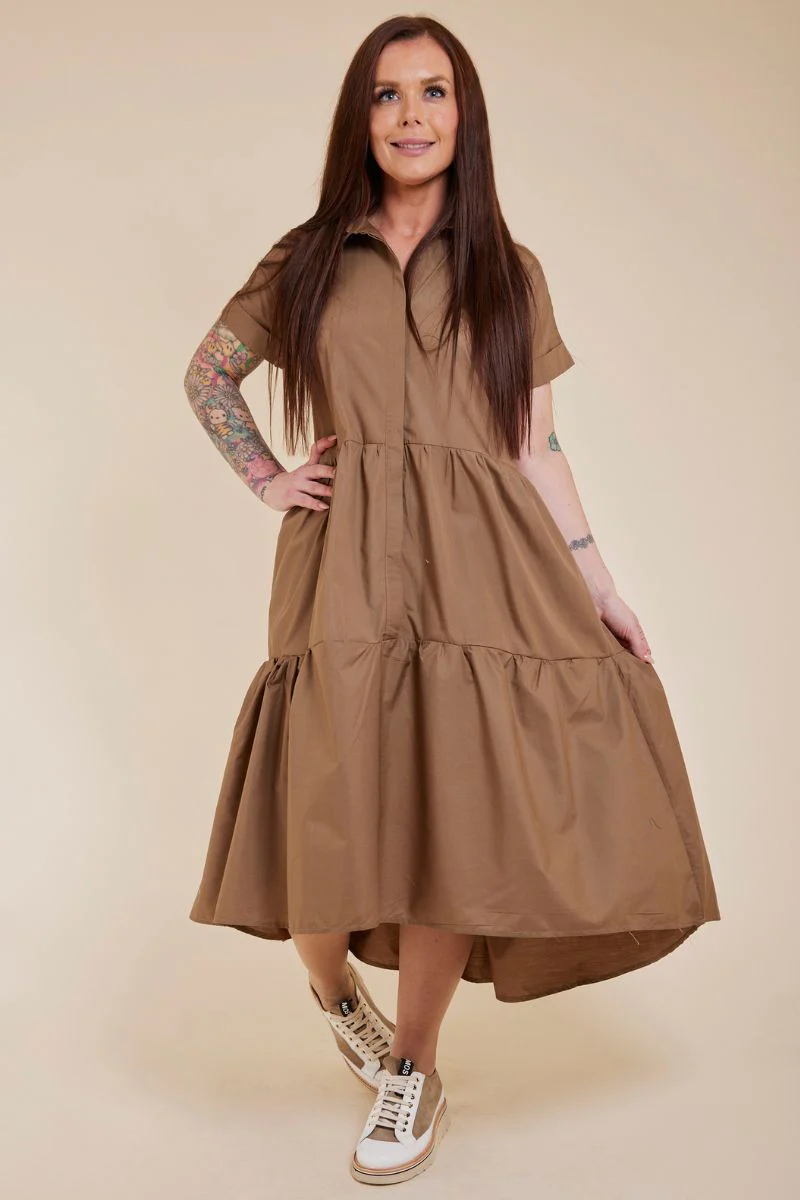 Ilona Shirt Dress | Light Brown | Kjole fra Liberté - Image 3