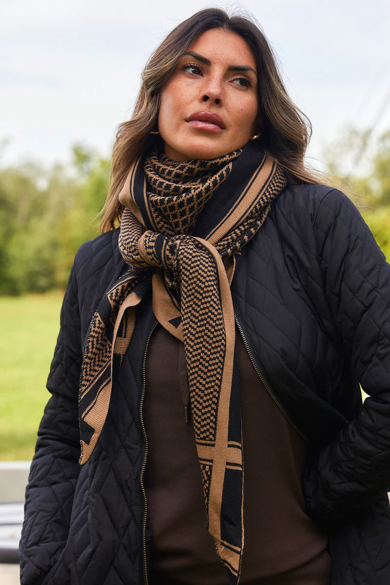 Imperial Scarf | Desert brown combi | Tørklæde fra French Laundry
