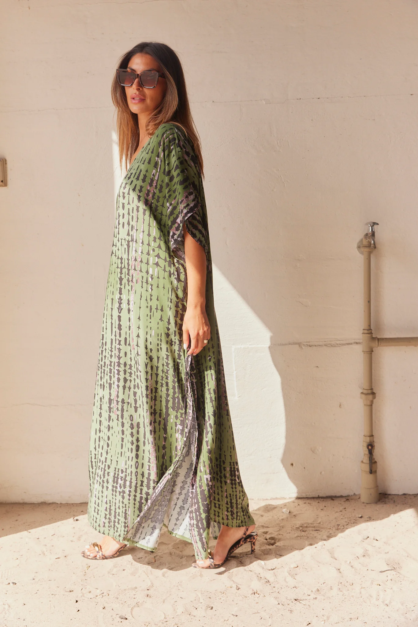Serengeti Sun Dress | Army | Tiedye Kaftan kjole fra Statebird - Image 2