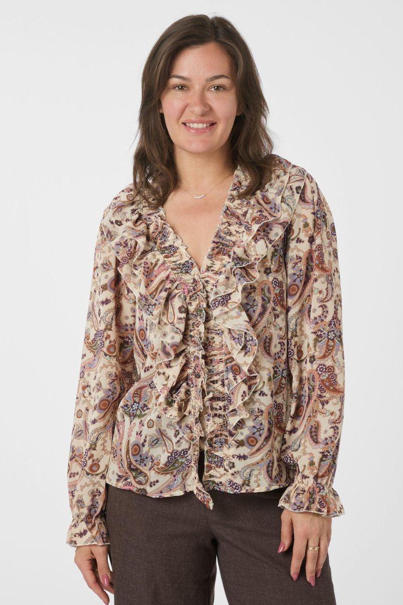 Ivey Art Paisely Blouse | Creme | Bluse fra Neo Noir - Image 2