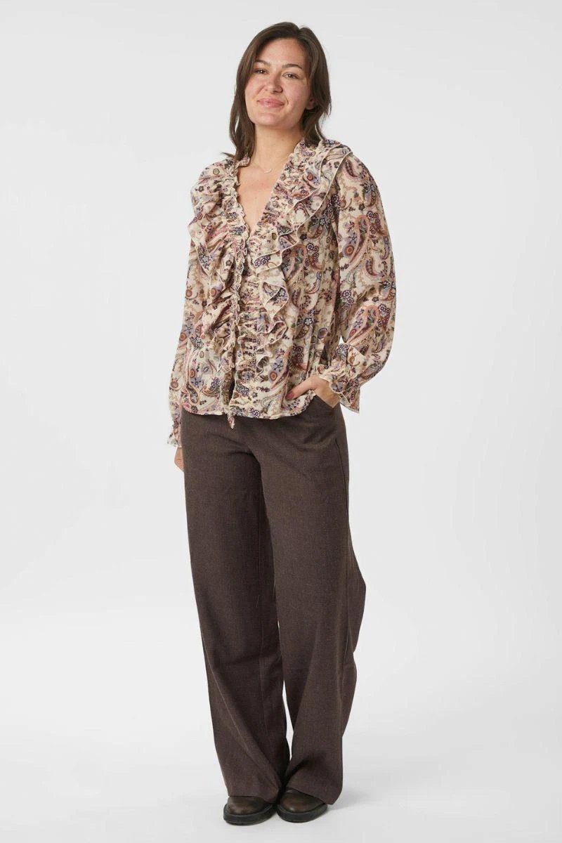 Ivey Art Paisely Blouse | Creme | Bluse fra Neo Noir - Image 5