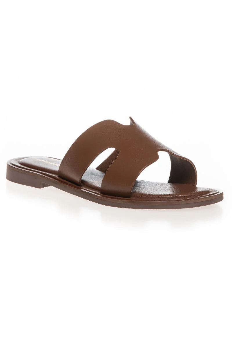 Ivy - Leather Slippers | Cognac | Slippers fra Copenhagen Shoes - Image 8