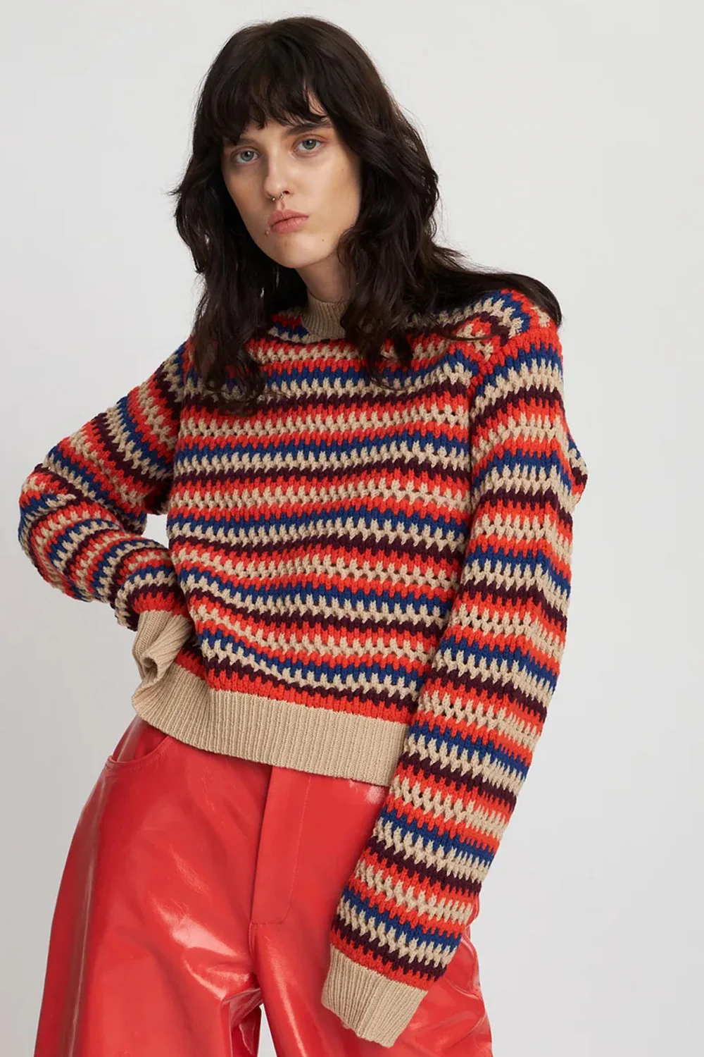 Italian wool sweater | Multi | Strik fra Stella Nova