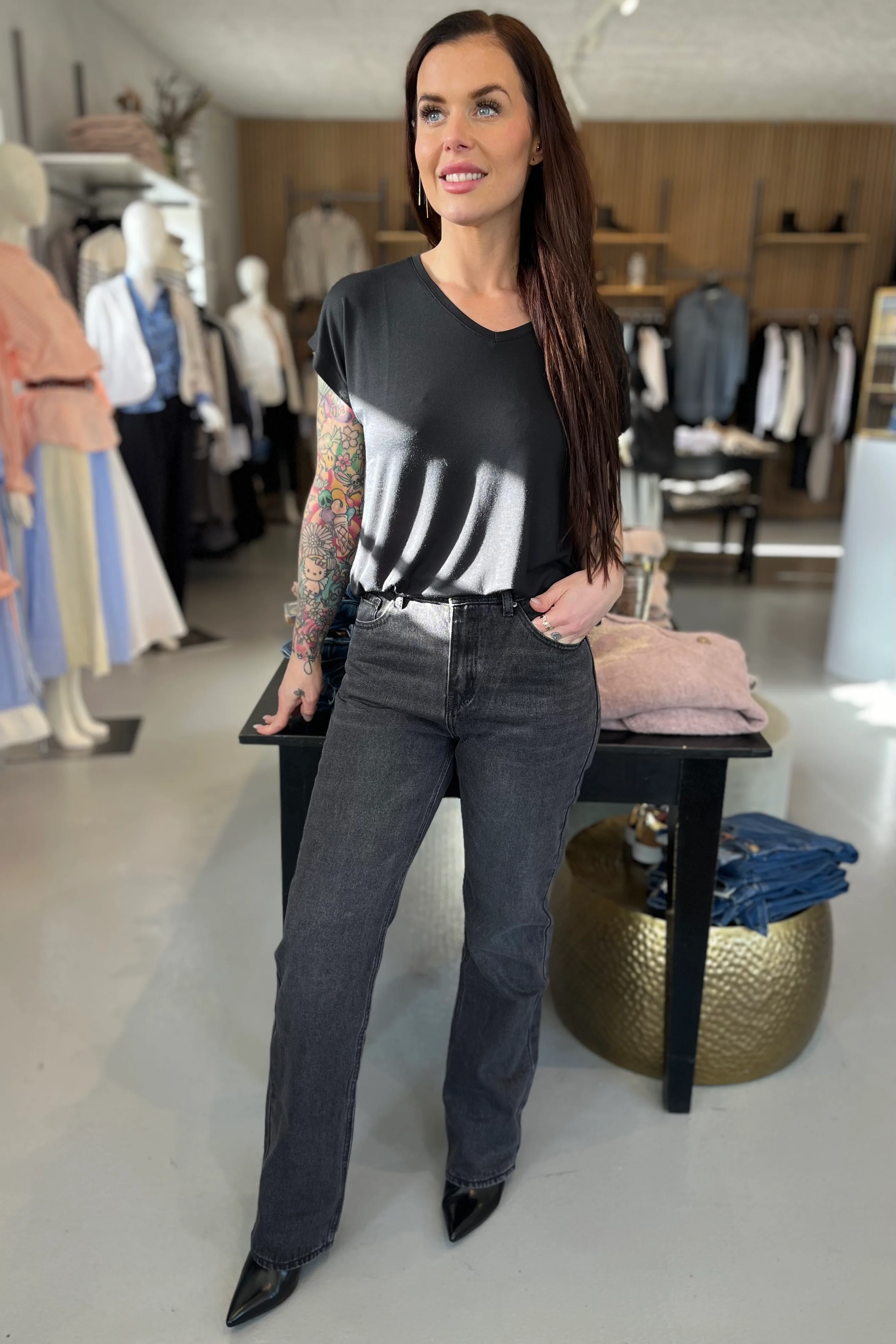 Jade Jeans S3907 | Dark Grey | Jeans fra Avery - Image 6