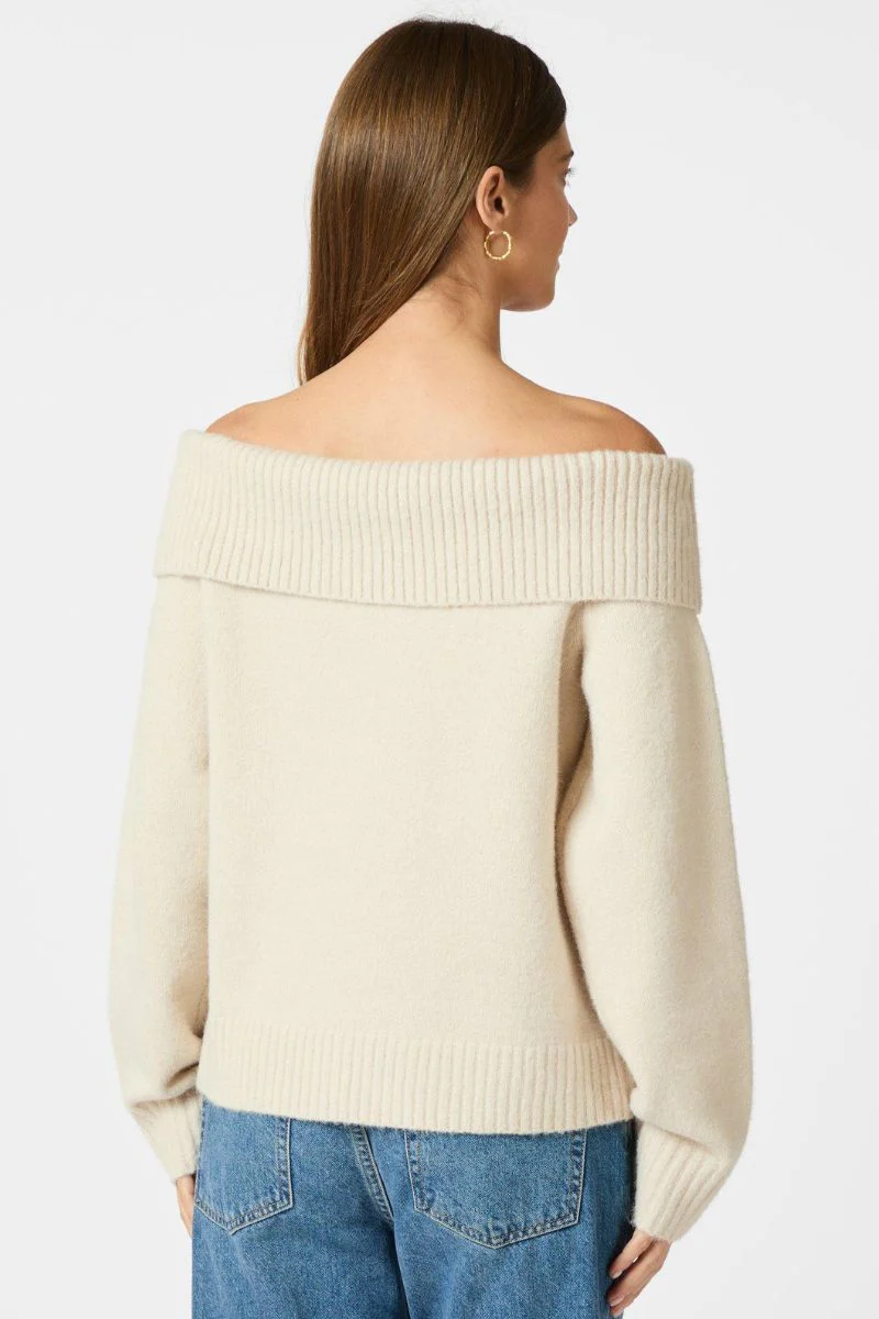Jane Knit Blouse | Ivory | Strik fra Neo Noir - Image 6