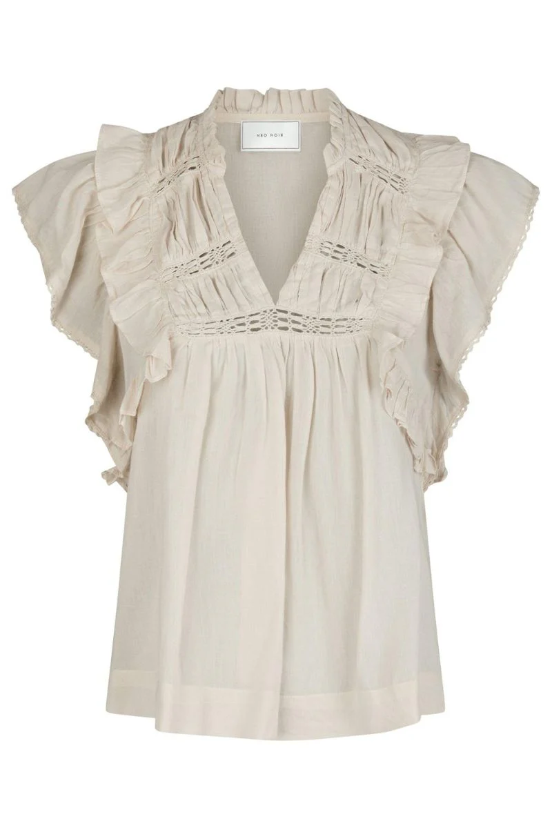 Jayla S Voile Top 159881 | Ivory | Top fra Neo Noir - Image 2