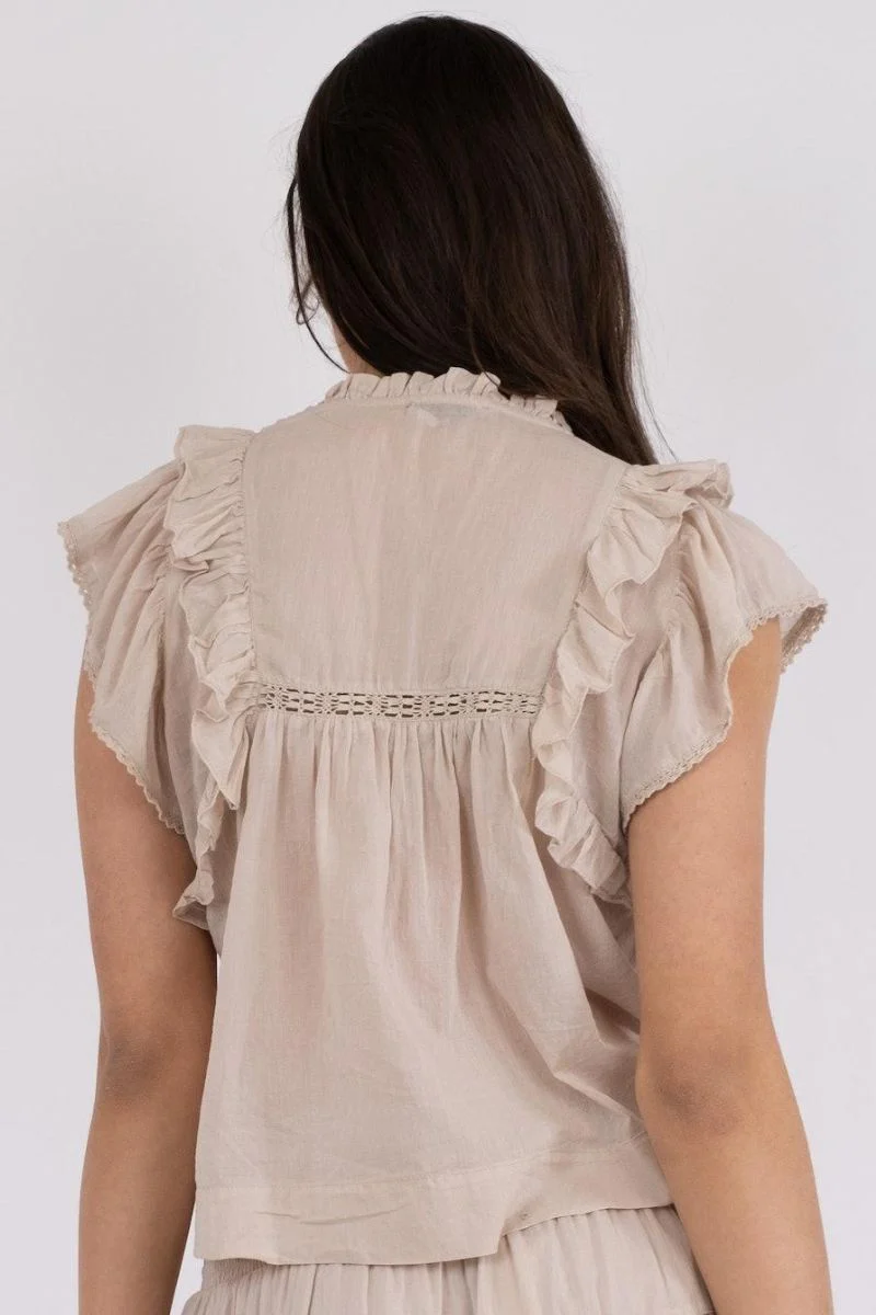 Jayla S Voile Top 159881 | Sand | Top fra Neo Noir - Image 5