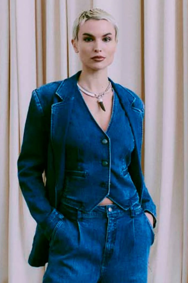 Jean Waistcoat 204975 | Denim Blue | Jakke fra Copenhagen Muse - Image 5