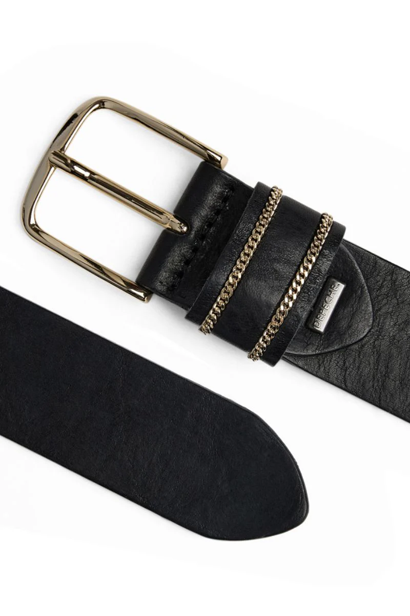 Jeans Belt 16494 | Sort / Guld | Jeans Belt fra Depeche - Image 2