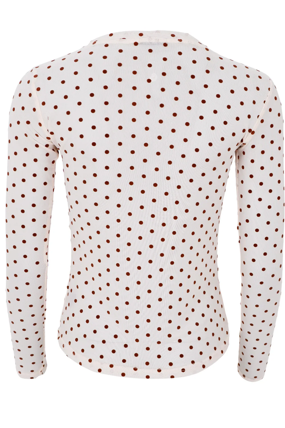 Jennie Dotted Mesh Blouse | Cream | Bluse fra Black Colour - Image 2