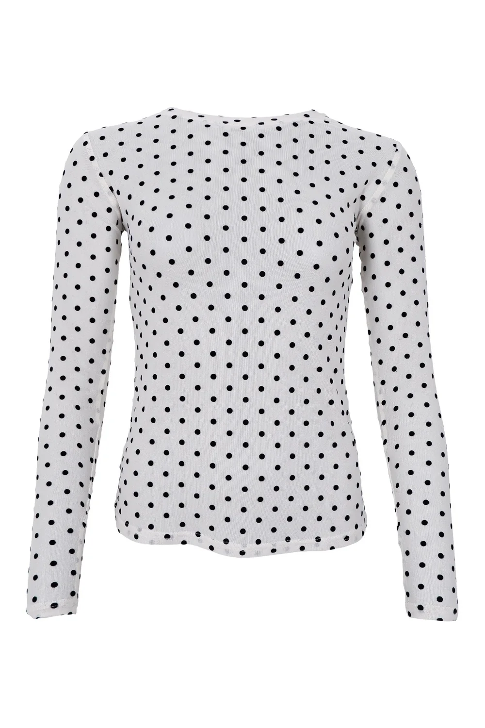 Jennie Dotted Mesh Blouse | Off White | Bluse fra Black Colour