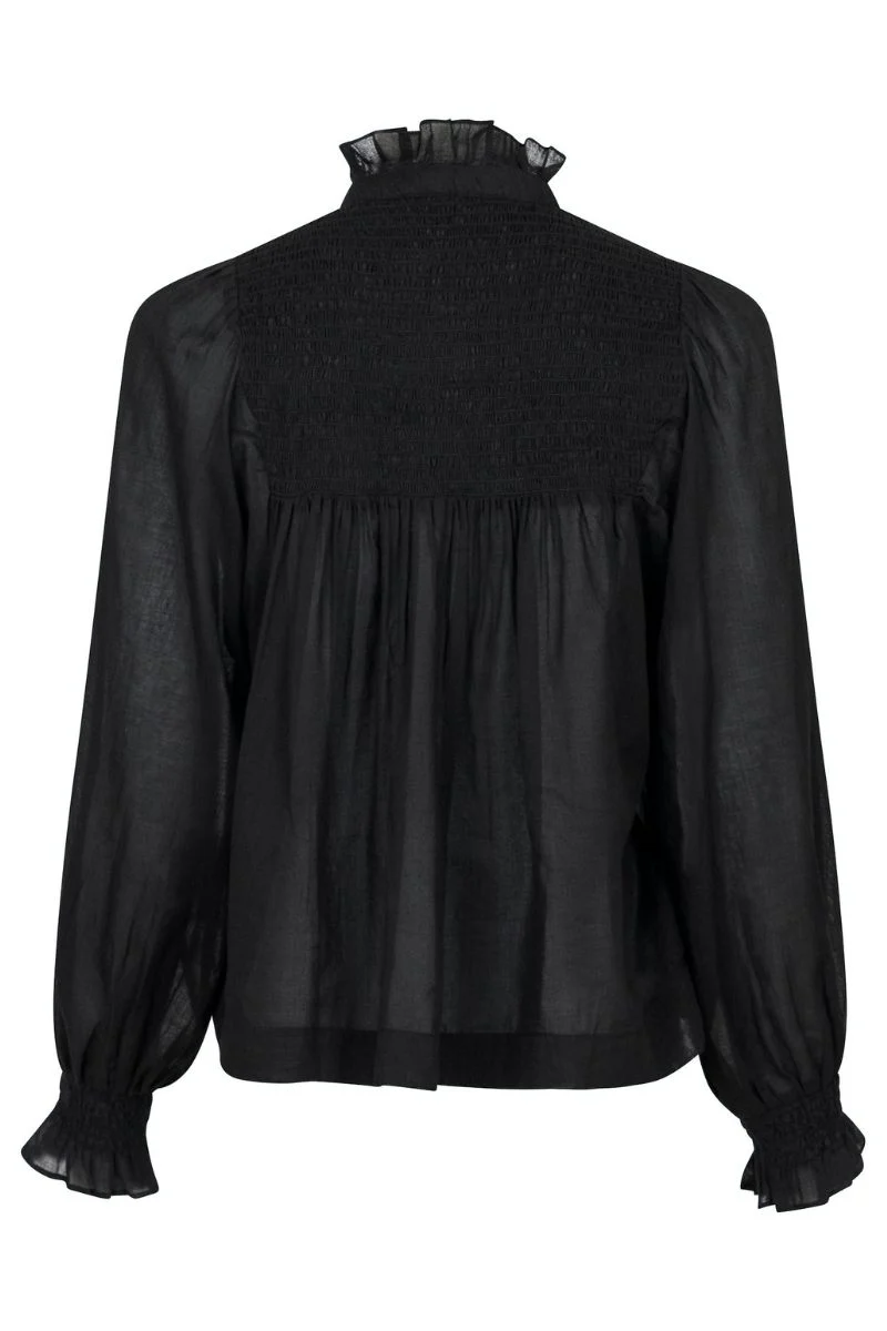 Jill S Voile Blouse | Black | Bluse fra Neo Noir - Image 6