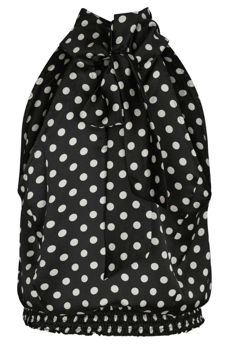 Jos Dot Top | Black | Bluse fra Neo Noir - Image 4