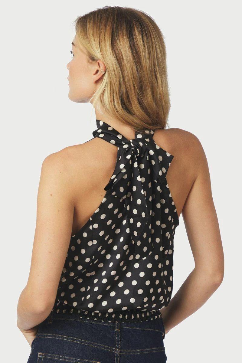 Jos Dot Top | Black | Bluse fra Neo Noir - Image 6