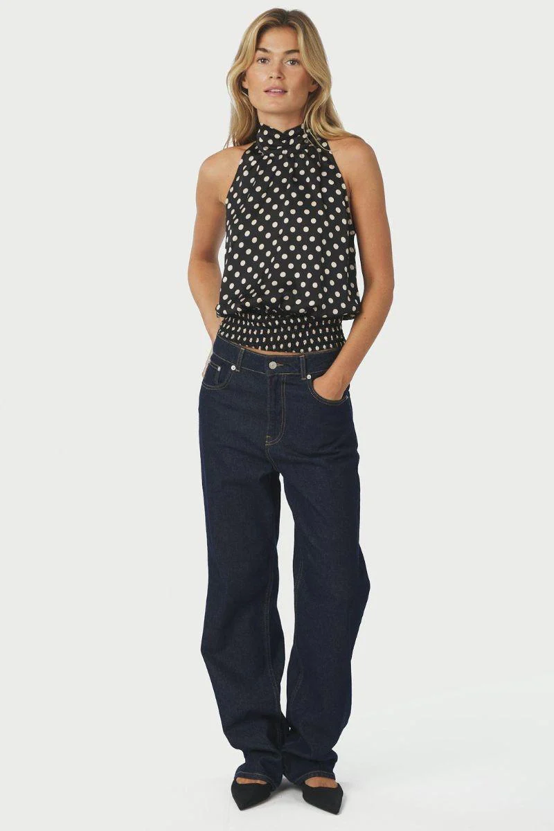 Jos Dot Top | Black | Bluse fra Neo Noir - Image 8