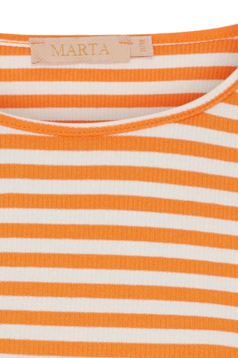 Josiane LS Tee | Arancio/Greggio | Bluse fra Marta du Chateau - Image 3