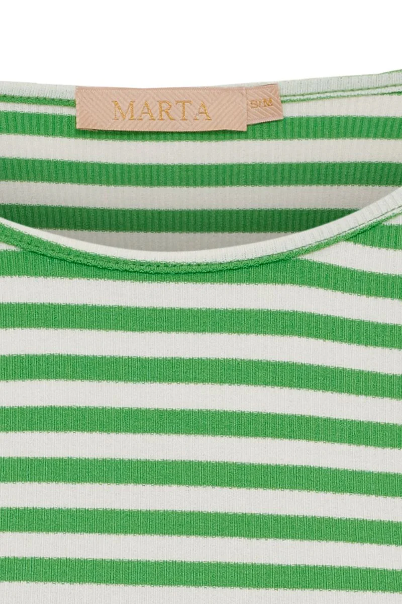 Josiane LS Tee | Menta/greggio | Bluse fra Marta du Chateau - Image 3