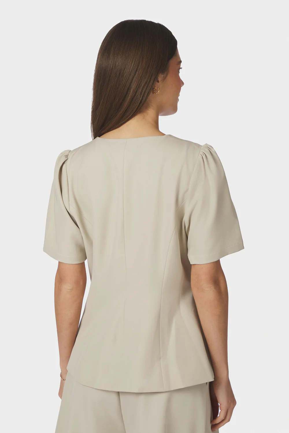 Jules Structure Blouse | Creme | Bluse fra Neo Noir - Image 5