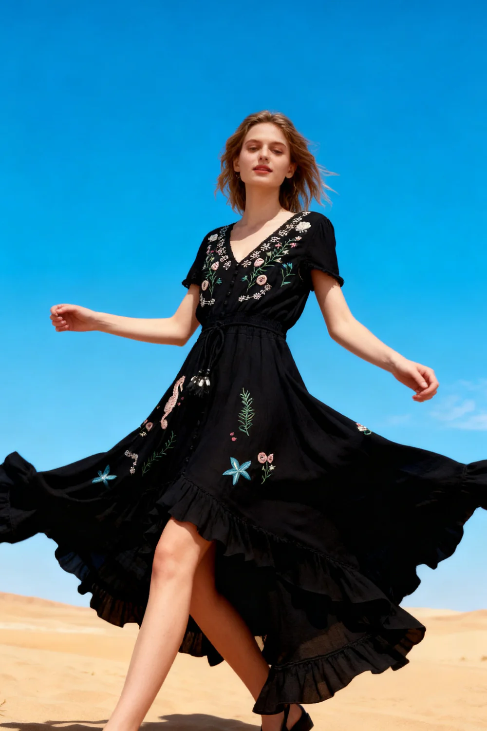 June Long Dress | Black - Image 2