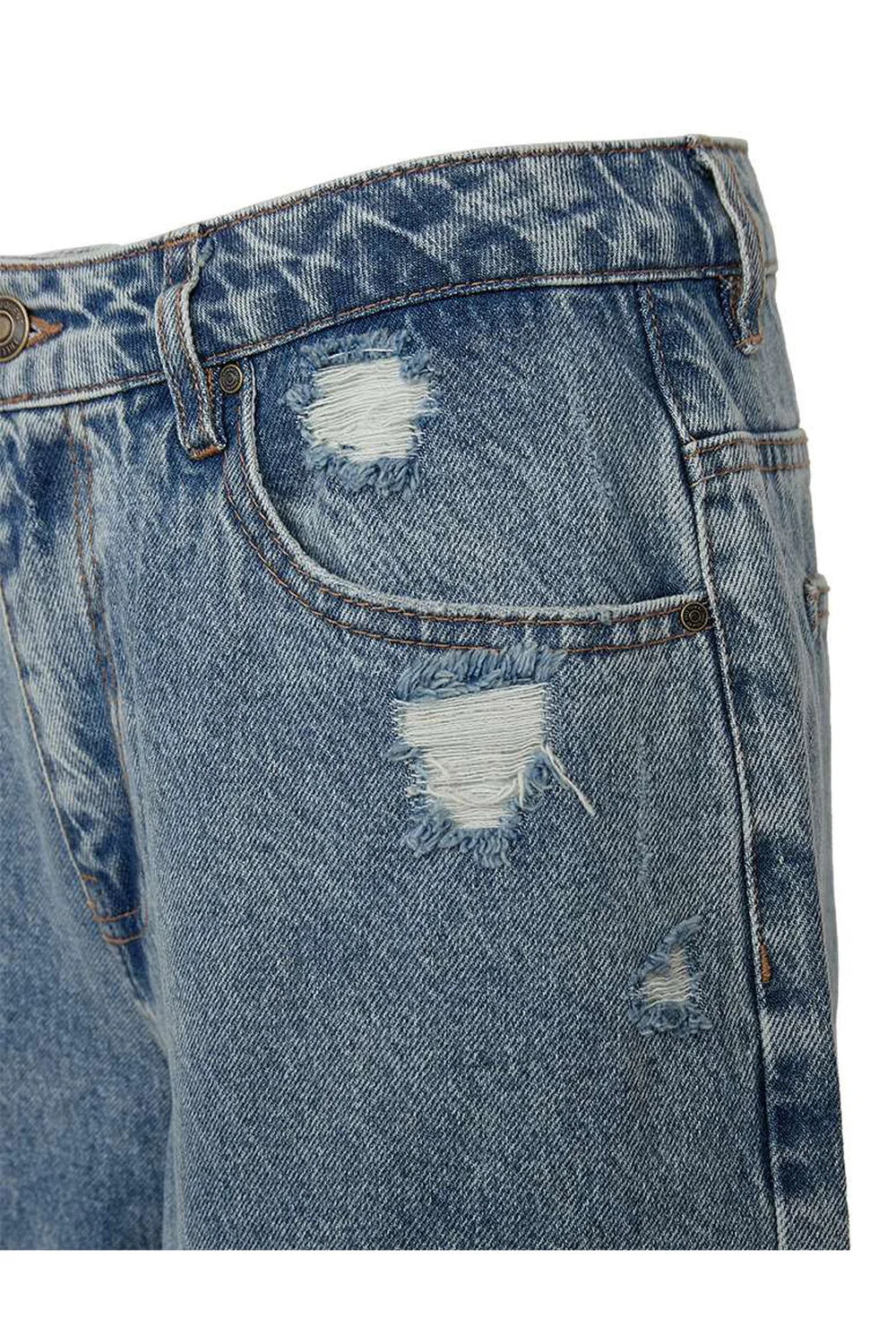 Kalia Bermuda | Medium Blue Denim - Image 3