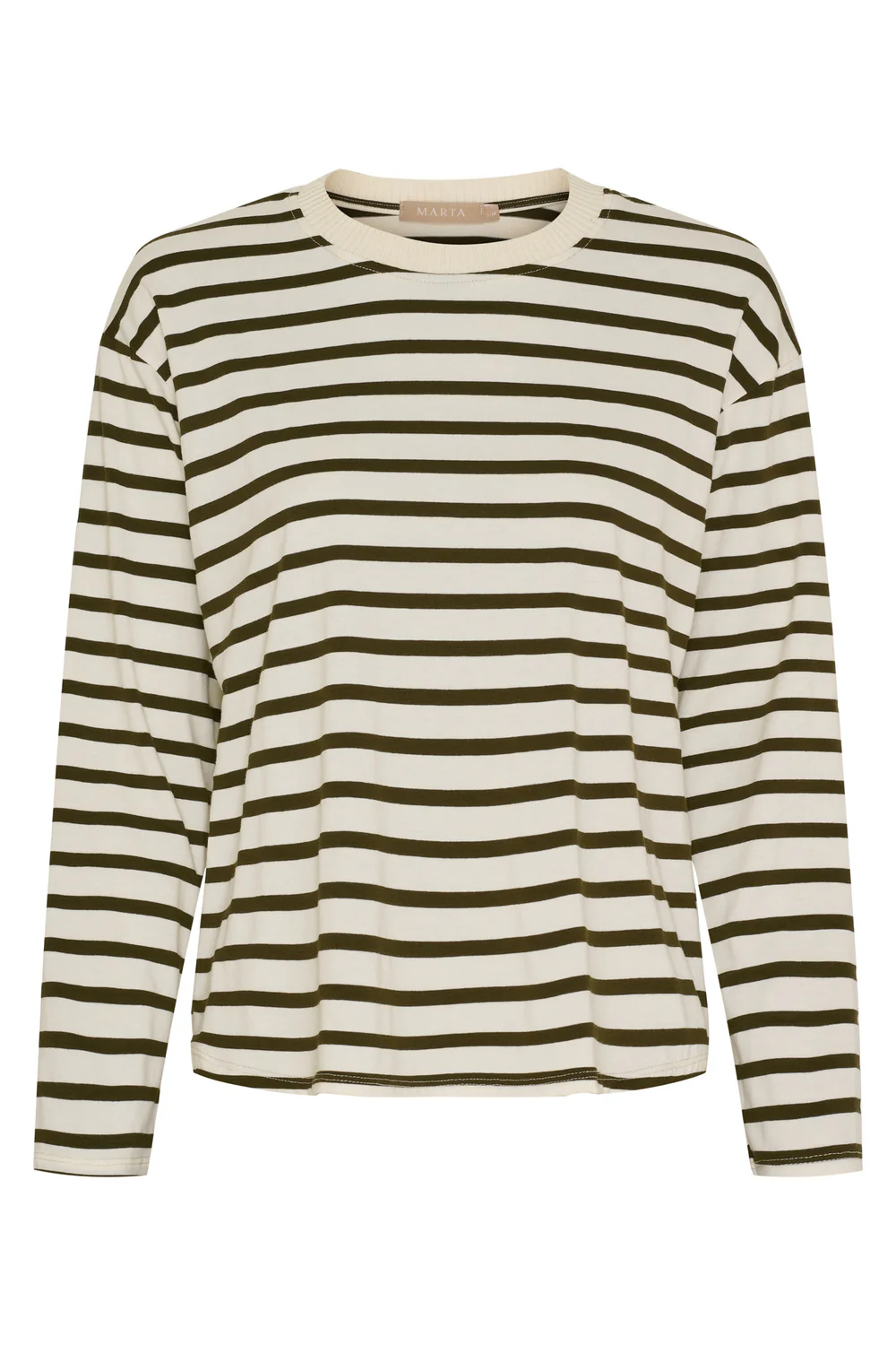 Kara LS Tee | Olive Stripe