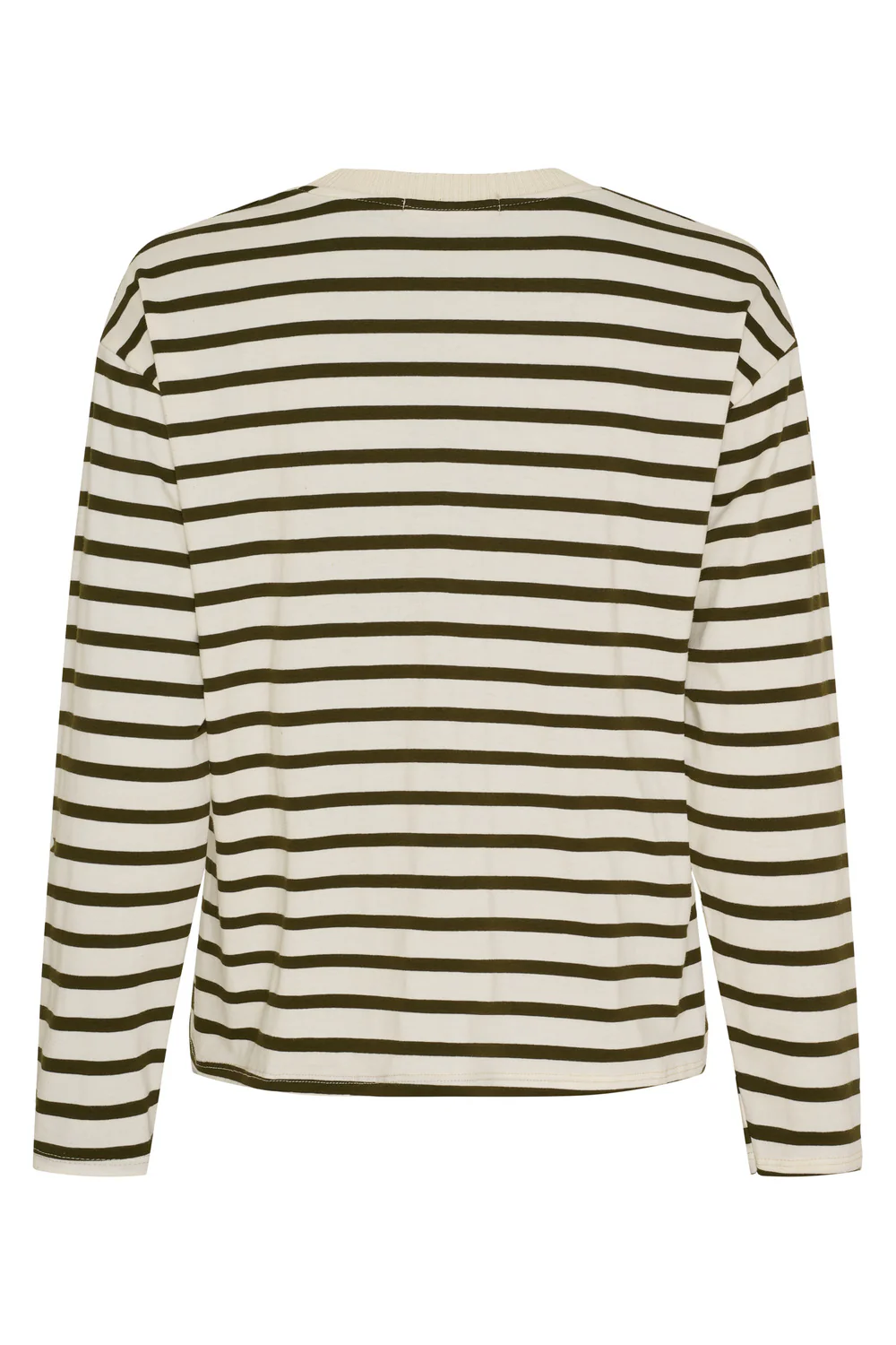 Kara LS Tee | Olive Stripe - Image 2