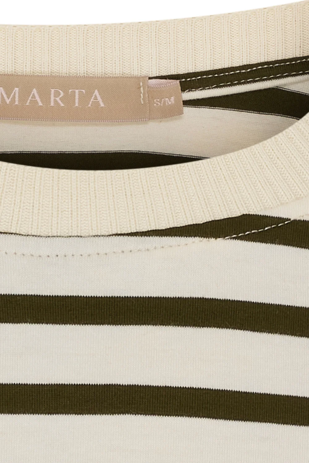 Kara LS Tee | Olive Stripe - Image 3