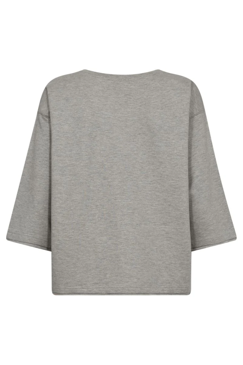 Kassy Pullover 205723 | Light Grey Melange W. Black | Strik fra Freequent - Image 4