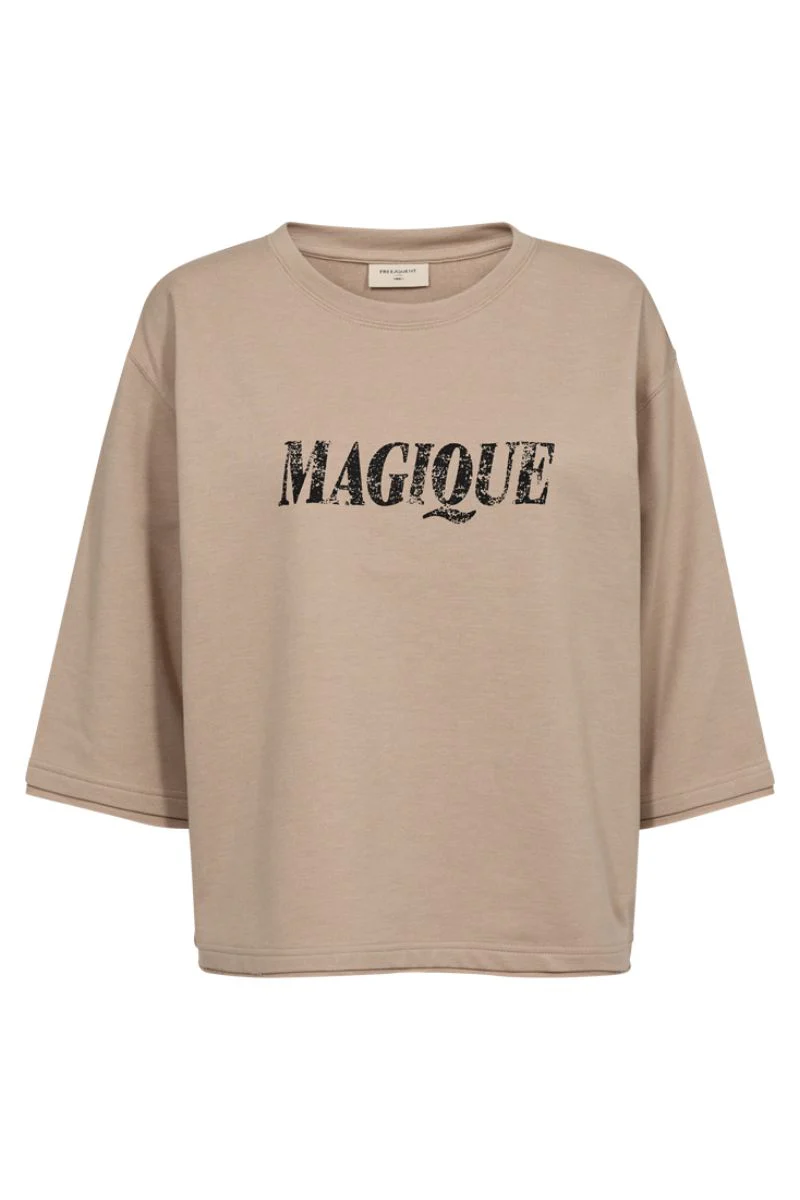 Kassy Pullover | Simply Taupe Mlg W. Black | Strik fra Freequent - Image 2