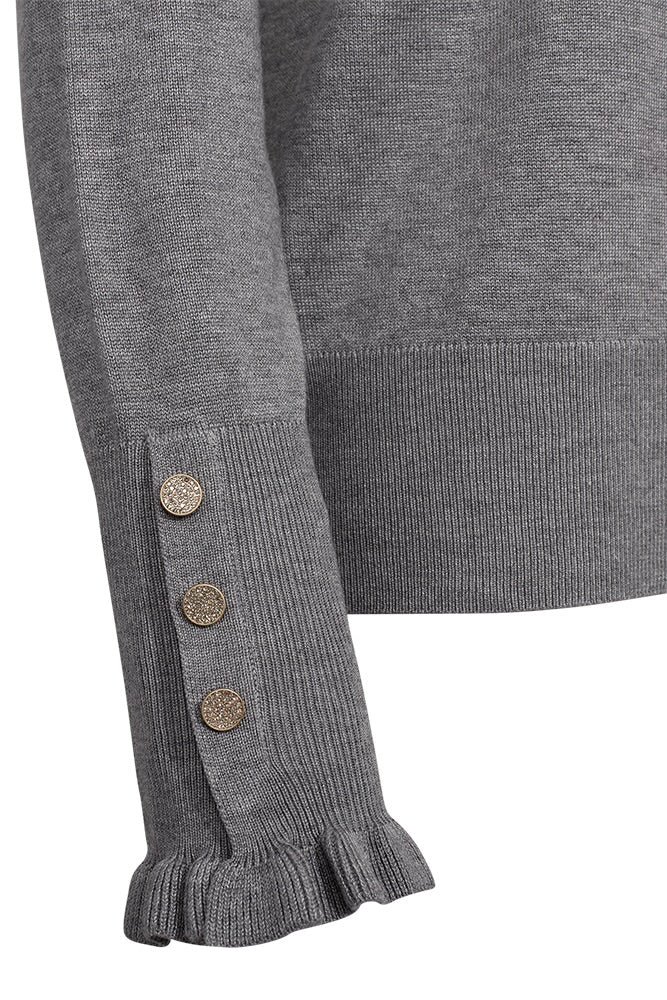 Katie Pullover 205095 | Medium Grey Mlg. | Strik fra Freequent - Image 2