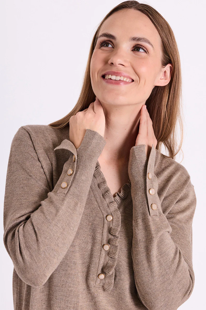 Katie Pullover 206462 | Silver Mink Melange | Strik fra Freequent - Image 2