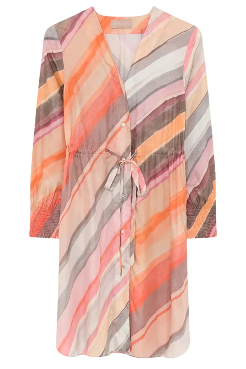 Kela short dress 52514 | Multi Diagonal Stripes Print | Kjole fra Gustav - Image 2