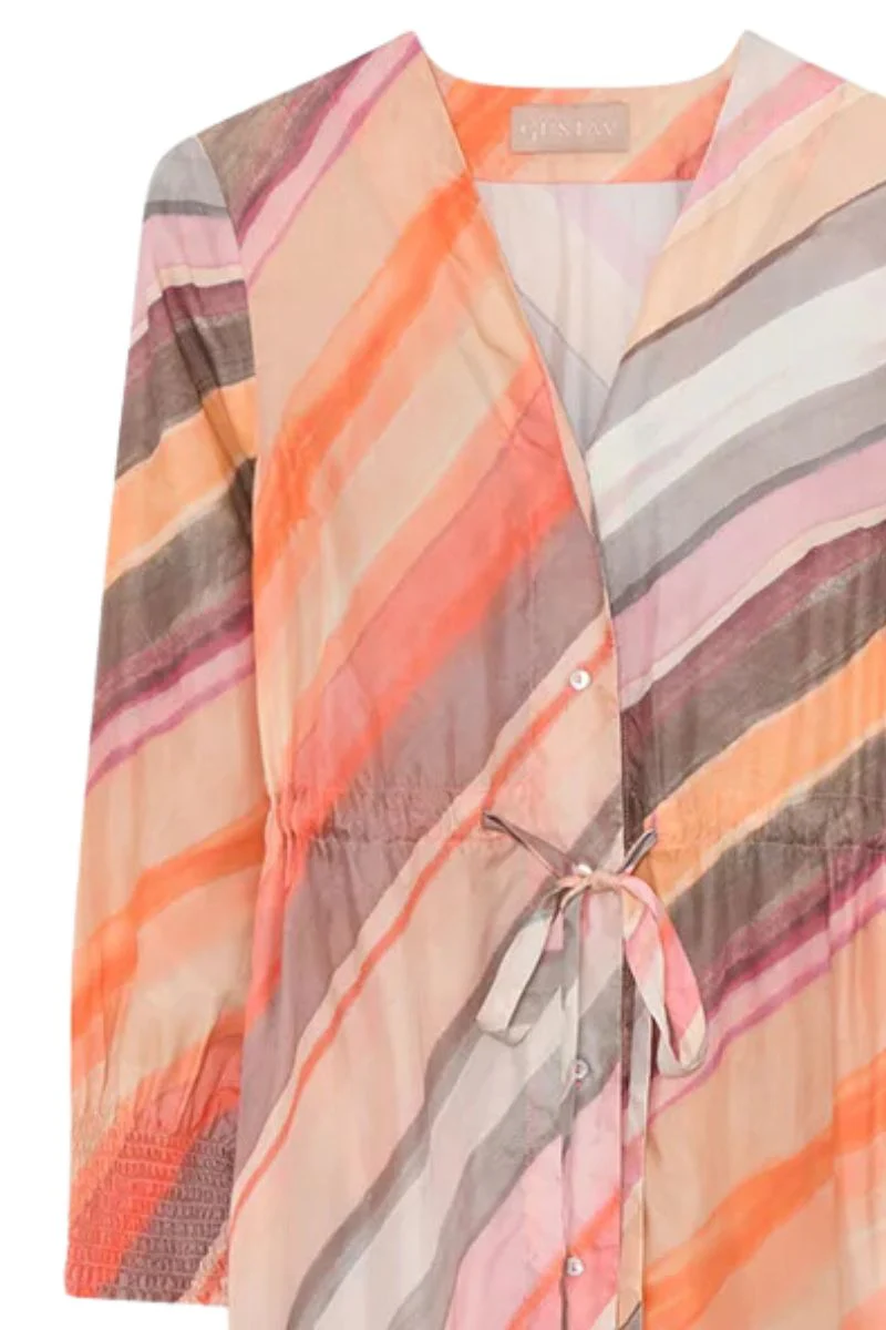 Kela short dress 52514 | Multi Diagonal Stripes Print | Kjole fra Gustav - Image 3