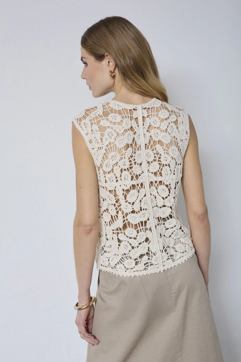 Kellycc Crochet Top | Bone | Strik fra Co'Couture - Image 6