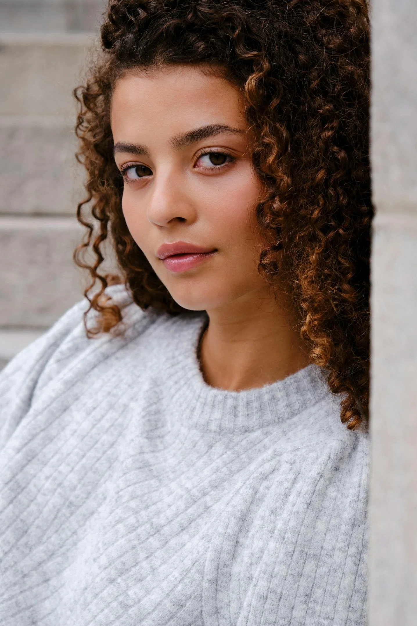 Kelsey Knit Blouse | Light Grey Melange | Strik fra Neo Noir - Image 4