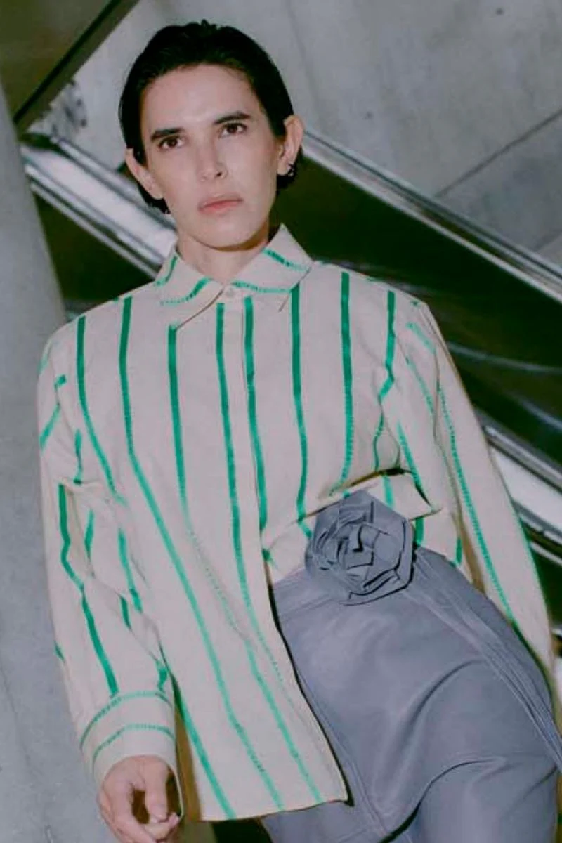 Kermi Shirt 204143 | Peyote w. Fern Green | Skjorte fra Copenhagen Muse - Image 5