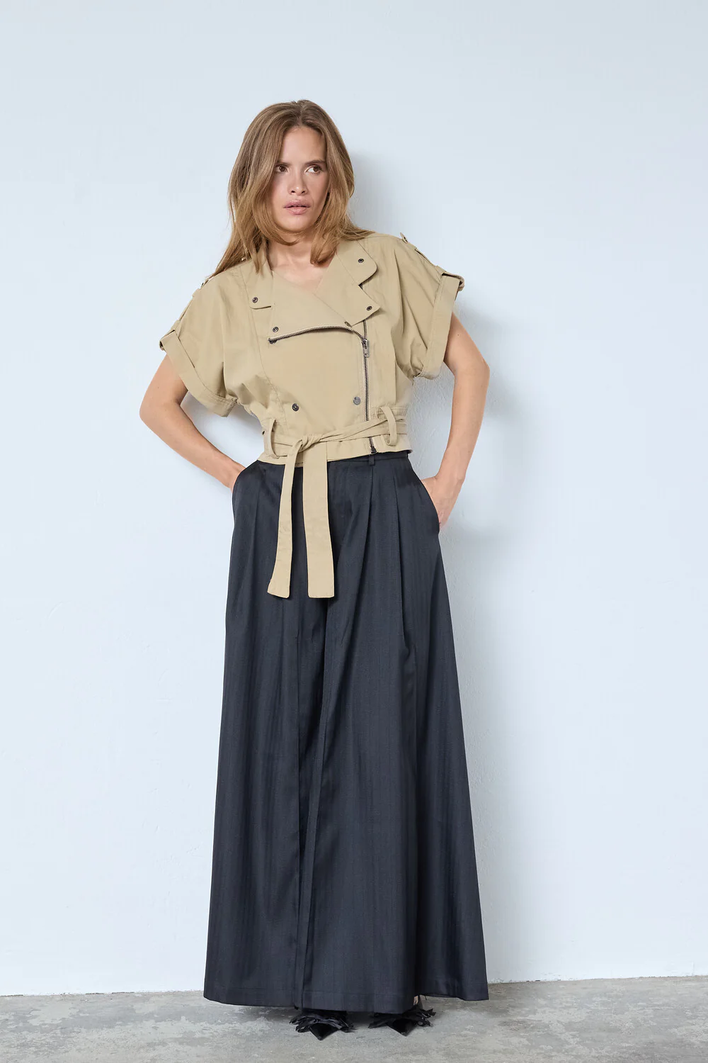 Kesha Cargo Vest 40015 | Sand | Jakke fra Co'couture - Image 7