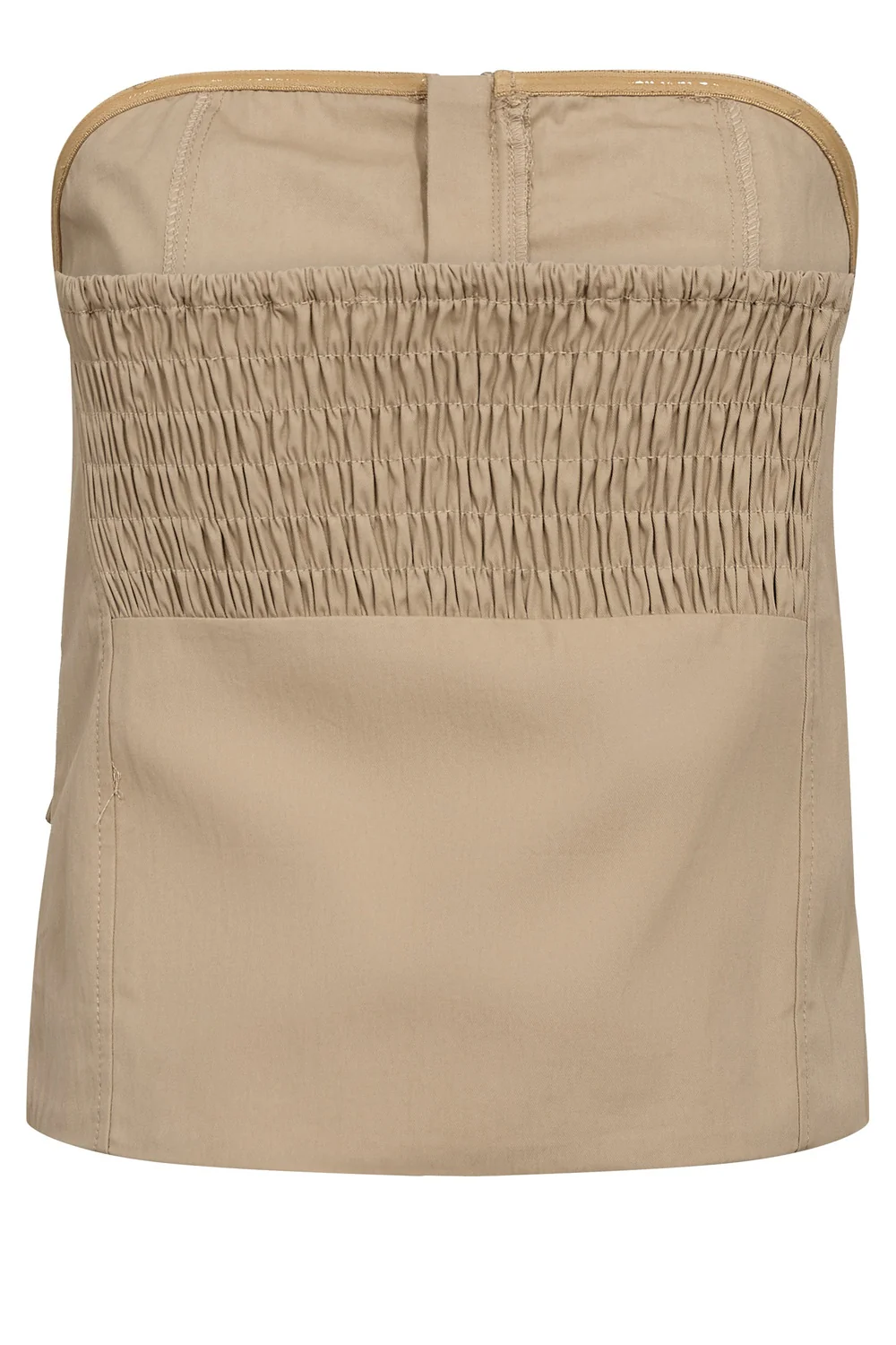 Keshacc Zip Tube Top | Bisquit | Skjorte fra Co'Couture - Image 2
